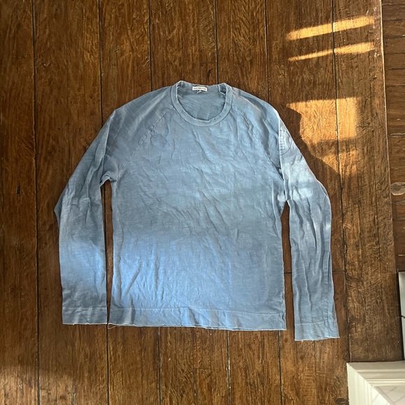 Standard James Perse Sky Blue Jersey Lotus With Some distressed Sz 2 = M - Picture 1 of 10